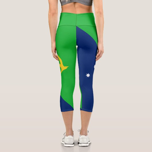 Weihnachtsinselflagge Capri Leggings (Rückseite)