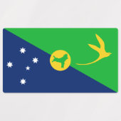 Weihnachtsinselflagge Etiketten (Design 2)