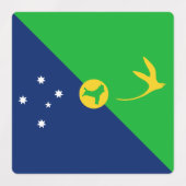 Weihnachtsinselflagge Etiketten (Design 1)