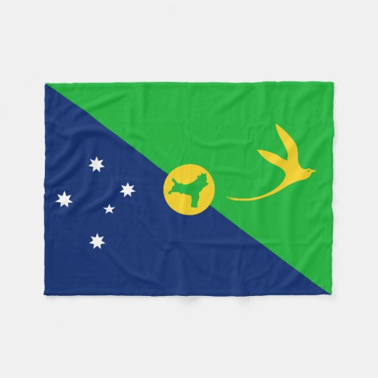 Weihnachtsinselflagge Fleecedecke (Vorderseite (Horizontal))