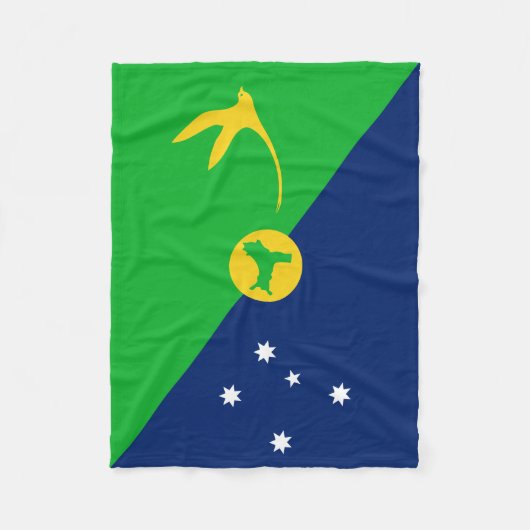 Weihnachtsinselflagge Fleecedecke (Vorderseite)