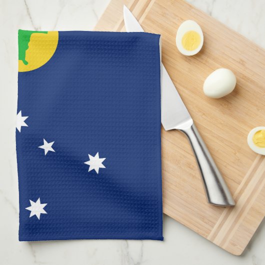 Weihnachtsinselflagge Geschirrtuch (Viertel Falte)