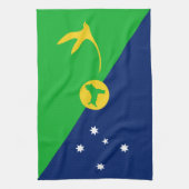 Weihnachtsinselflagge Geschirrtuch (Vertikal)