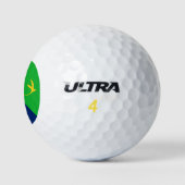 Weihnachtsinselflagge Golfball (Logo)