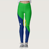 Weihnachtsinselflagge Leggings (Vorderseite)