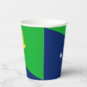 Weihnachtsinselflagge Pappbecher (Rechts)