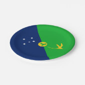 Weihnachtsinselflagge Pappteller (Schrägansicht)