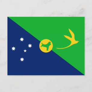 Weihnachtsinselflagge Postkarte