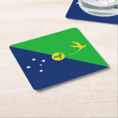 Weihnachtsinselflagge Rechteckiger Pappuntersetzer (angewinkelt)