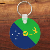Weihnachtsinselflagge Schlüsselanhänger (Vorderseite)
