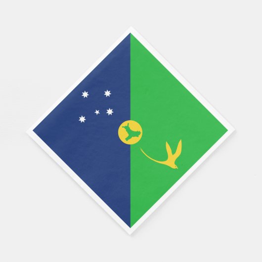 Weihnachtsinselflagge Serviette (Ecke)