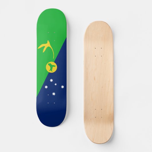 Weihnachtsinselflagge Skateboard (Vorderseite)