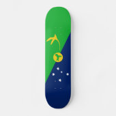 Weihnachtsinselflagge Skateboard (Vorderseite)