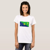 Weihnachtsinselflagge T-Shirt (Vorne ganz)
