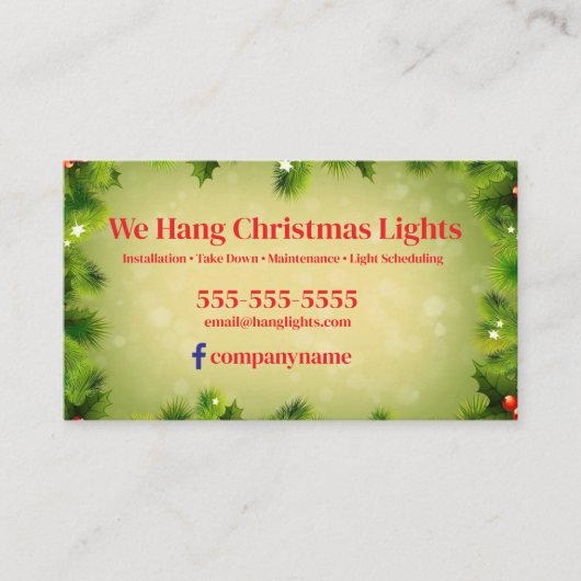 WeihnachtsinstallationsVisitenkarte Visitenkarte (Vorderseite)