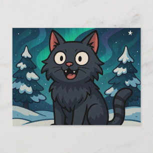 Weihnachtsisländische Julkatze Feiertagspostkarte