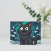 Weihnachtsisländische Julkatze Postkarte (Stehend Vorderseite)