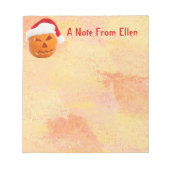 WeihnachtsJack-O-Lantern Notizblock (Vorderseite)