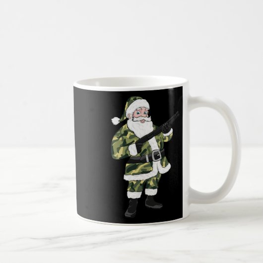 Weihnachtsjagd in der Santa Camouflage Kaffeetasse (Rechts)
