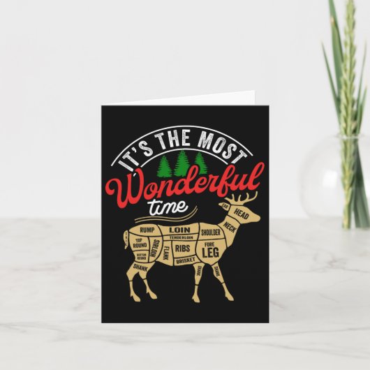 Weihnachtsjagd ist die wunderbarste Zeit Dee Karte (Vorderseite)