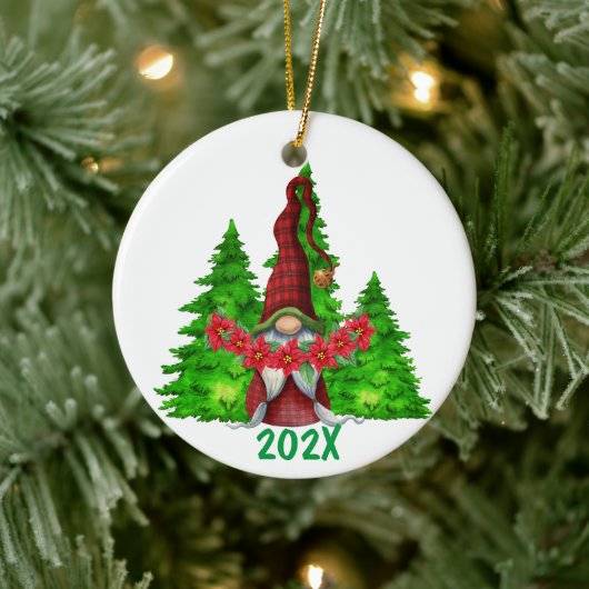 Weihnachtsjahr Gnome Keramik Ornament (Baum)