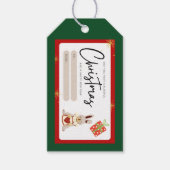 Weihnachtsjahr grün grün grün geschenkanhänger (Vorderseite)