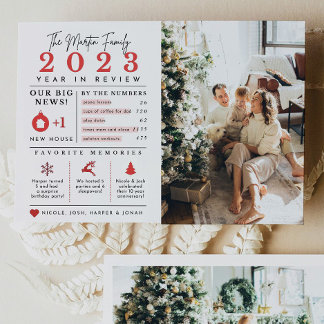 Weihnachtsjahr im Überblick Infografik Weihnachtsk Feiertagskarte