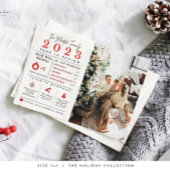 Weihnachtsjahr im Überblick Infografik Weihnachtsk Feiertagskarte