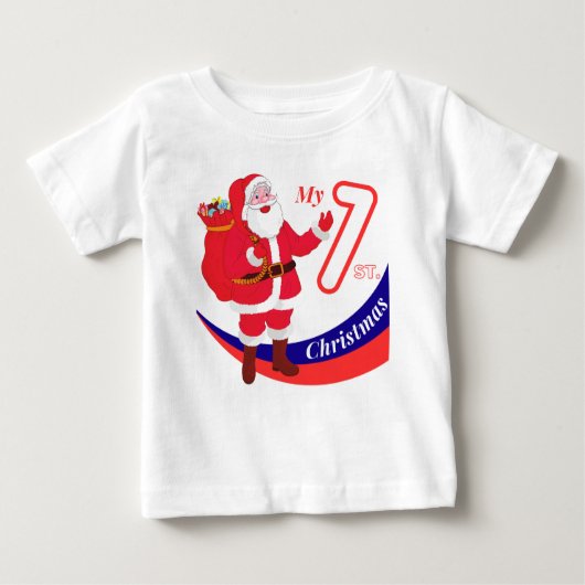 Weihnachtsjause "Mein 1. Weihnachten" Baby T-shirt (Vorderseite)