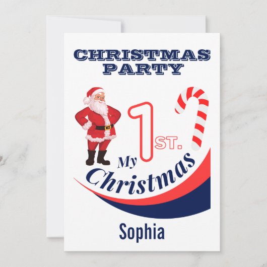 Weihnachtsjause "Mein 1. Weihnachten" Einladung (Vorderseite)