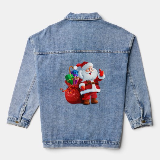 Weihnachtsjeans-Shirt Jeansjacke (Rückseite)