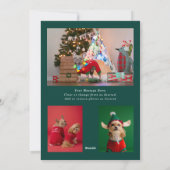 Weihnachtsjelper Niedlicher Hund Weihnachts-Foto Feiertagskarte (Rückseite)