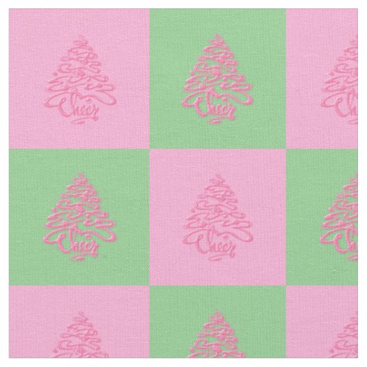 Weihnachtsjubeln Baumrosa und grüne Stoffe (Nahaufnahme)