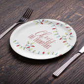 Weihnachtsjubeln Niedliche Streichlichtfarbe Pappteller