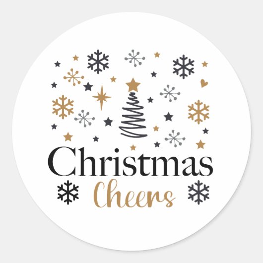 Weihnachtsjubeln Runder Aufkleber (Vorderseite)