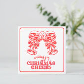 Weihnachtsjubeln und -geister feiertagskarte (Stehend Vorderseite)