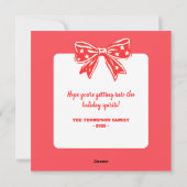 Weihnachtsjubeln und -geister feiertagskarte (Rückseite)