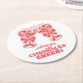 Weihnachtsjubeln und -geister runder pappuntersetzer (Angewinkelt)