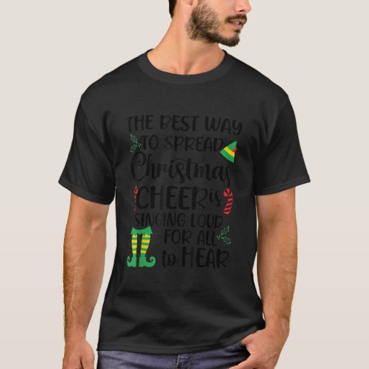 Weihnachtsjubelung verbreiten, indem sie laut für  T-Shirt (Vorderseite)