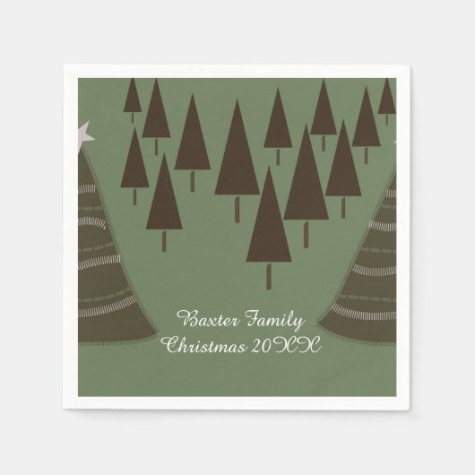 Weihnachtsjubiläum-Elegant-Feiertag-Stil Serviette (Vorderseite)