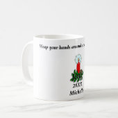 Weihnachtsjubiläum individualisierbares Geschenk Kaffeetasse (Vorderseite Links)