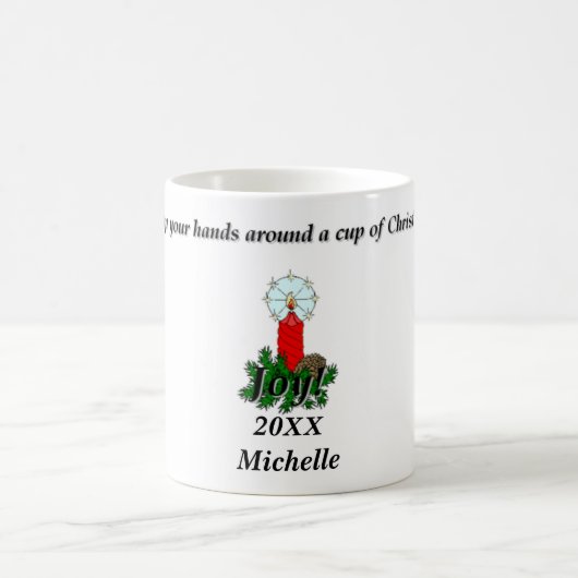 Weihnachtsjubiläum individualisierbares Geschenk Kaffeetasse (Mittel)