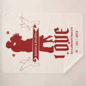 Weihnachtsjubiläum - individualisierbares Geschenk Sherpadecke (Vorderseite (Horizontal))