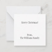 Weihnachtsjubiläum Mitteilungskarte (Rückseite)