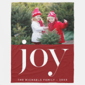 Weihnachtsjubiläum Rot und Weißes Foto Fleecedecke (Vorderseite)