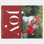 Weihnachtsjubiläum Rot und Weißes Foto Fleecedecke (Vorderseite (Horizontal))