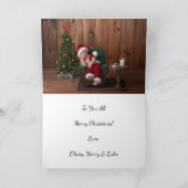 Weihnachtsjubiläumskarte | Handschrift Feiertagskarte (Innenseite)