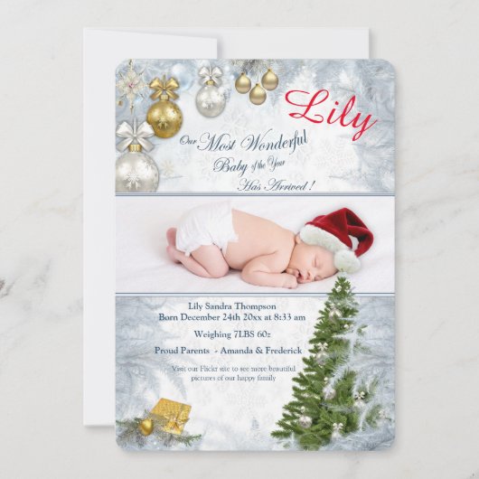 Weihnachtsjugend des Monats Einladung (Vorderseite)