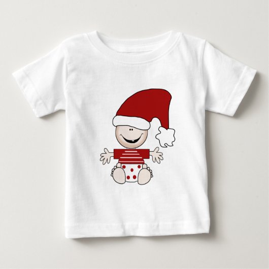 Weihnachtsjung im Strumpf Tshirts und Geschenke (Vorderseite)