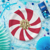 Weihnachtsjunge auf Peppermint Candy Pappteller (Party)